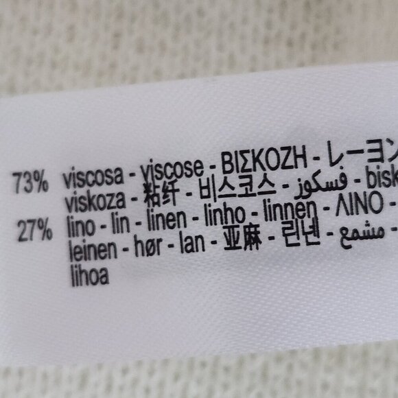 Zara Basic Knit Fitted Sleeveless Vest Size S Off-White Viscose/Linen - Picture 5 of 5